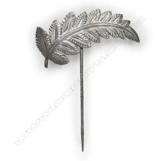 G & T Young silver fern pin brooch,
